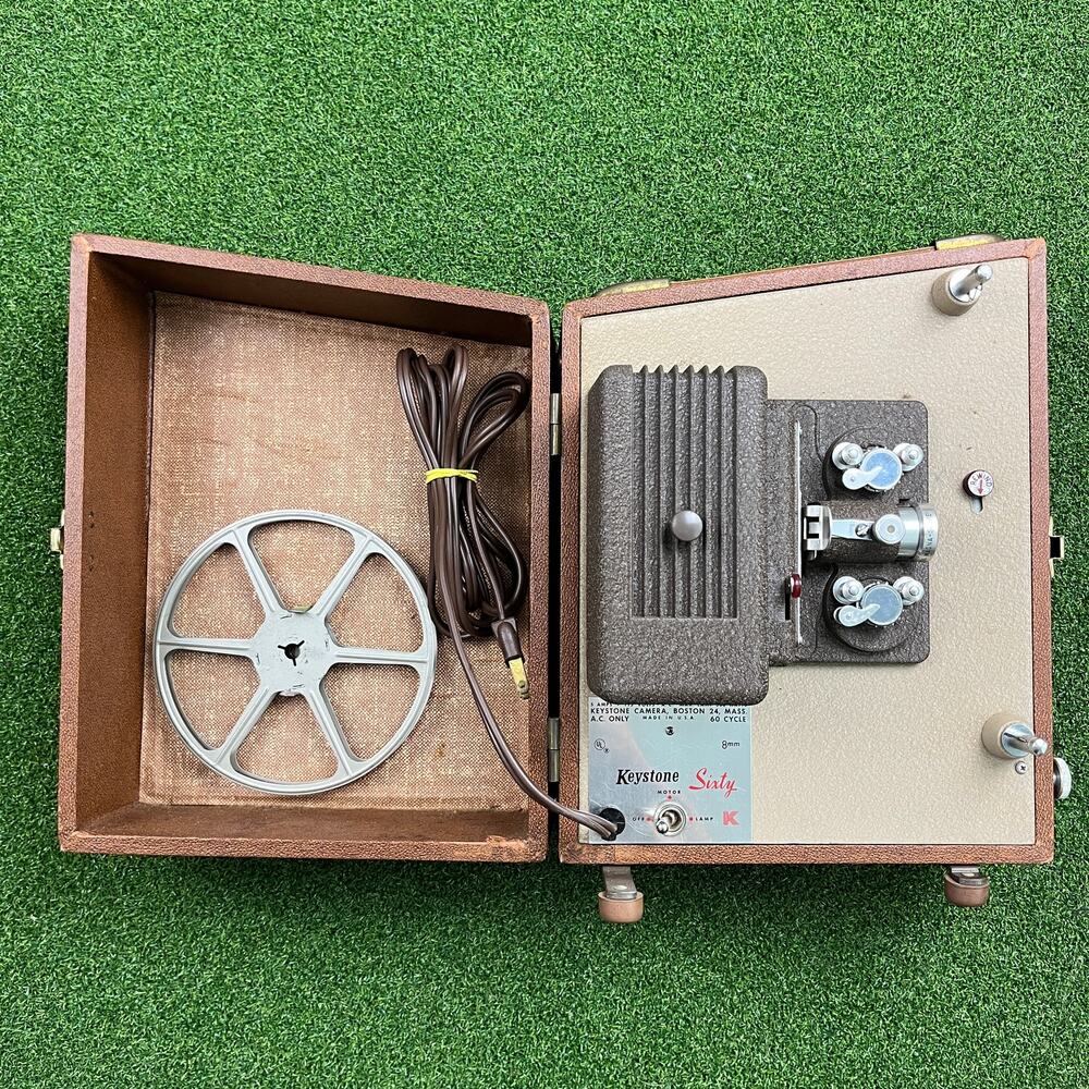 Vintage Keystone Sixty K 8mm Movie Projector Working Tested w/ Reel USA Made